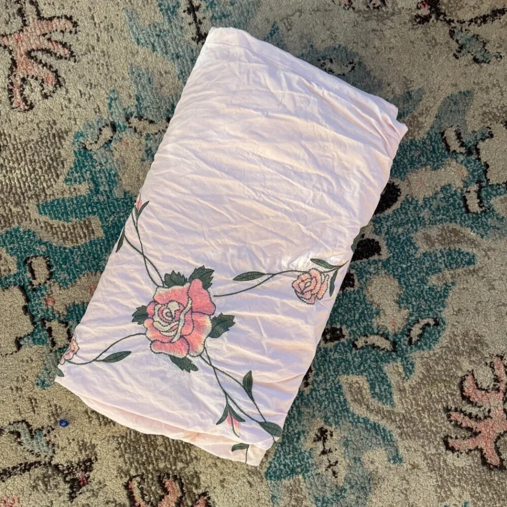 Urban Outfitters Home Secret Garden Embroidered Duvet Cover